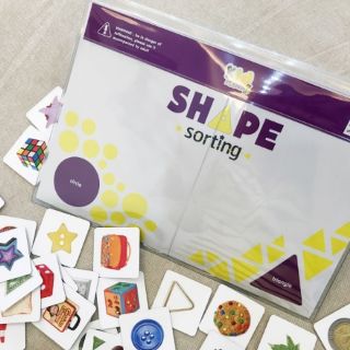 Shape Sorting เกมแยกรูปร่าง ทรง พร้อมซอง 4 ช่องกันน้ำ A4