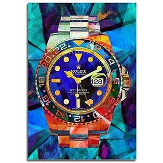 Yufeng โปสเตอร์ผ้าใบ พิมพ์ลาย Rolex abstract pop สไตล์โมเดิร์น สําหรับตกแต่งผนังบ้าน