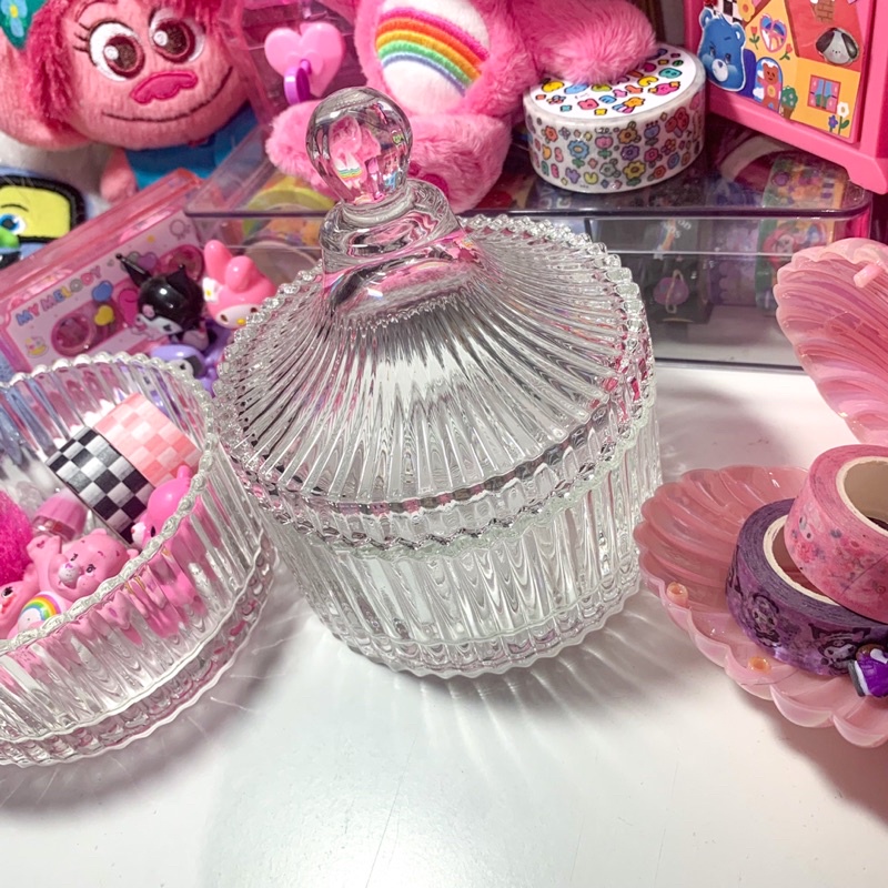 [มีเก็บปลายทาง] โหลแก้วเจ้าหญิงขนาด 4 นิ้ว สวยหรูมากก ใส่ของจิ๋วๆ☁️💖 - รูปที่ 2