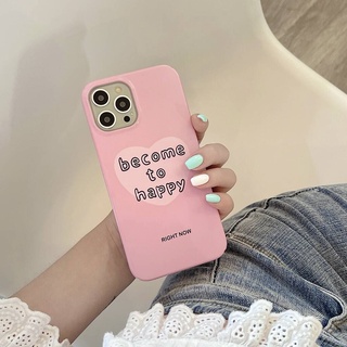 เคสโทรศัพท์มือถือแบบแข็ง ลายคําภาษาอังกฤษ สีชมพู สําหรับ IPhone X Xs Xr Xsmax 11 11Pro 11ProMax 12 12Pro 12ProMax 13 13Pro 13ProMax 14 14Pro 14Plus 14ProMax