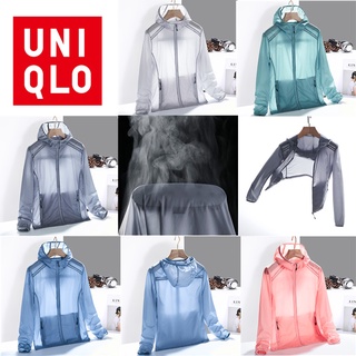 Uniqlo เสื้อแจ็กเก็ต กันลม มีฮู้ด ป้องกันรังสียูวี ระบายอากาศ เข้ากับทุกการแต่งกาย เหมาะกับฤดูร้อน สําหรับผู้ชาย และผู้หญิง Upf50+