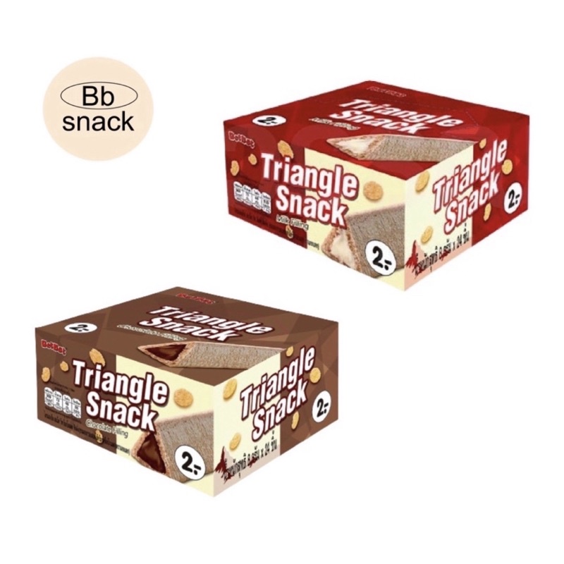 TriangleSnack ขนมอบกรอบแท่งสามเหลี่ยม ( แพ็ค 24 ชิ้น x 8 กรัม )