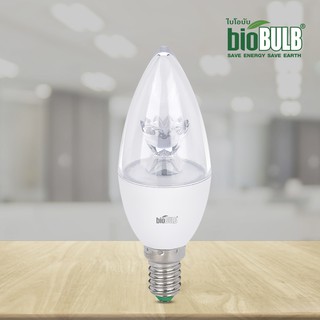 "Bioenergys"หลอดไฟ Candle Clear LED E14-4 วัตต์