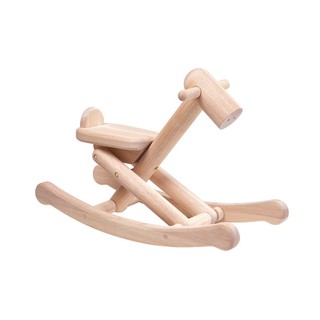 PlanToys 3500 Foldable Rocking Horse ม้าโยกพับได้ พกพานำไปเล่นนอกสถานที่ได้ สำหรับเด็กอายุ 18 เดือนขึ้นไป