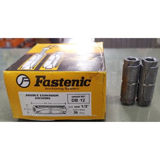 พุกตะกั่ว​ ปุ๊กตะกั่ว​ ปุ๊กระบิด​ ปุ๊ก​FASTENIC​ 1/2"  4หุน​ DB12  กล่องละ25ตัว