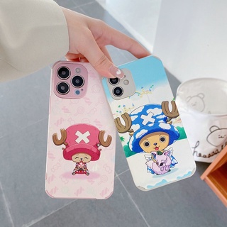 เคสโทรศัพท์มือถือนิ่ม ขอบตรง พิมพ์ลาย One Piece Chopper สีแดง และสีฟ้า สําหรับ Xiaomi Redmi Note 11 11S 10 10S 9S 8 9 Pro 4G Poco X3 GT F3 F2 M4 M3 Pro 5G 9A 9C