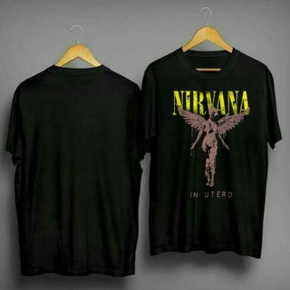 เสื้อยืดผ้าฝ้ายพิมพ์ลายเสื้อยืด พิมพ์ลาย LEGEND Music DTF-NIRVANA 08 พรีเมี่ยม S-4XL