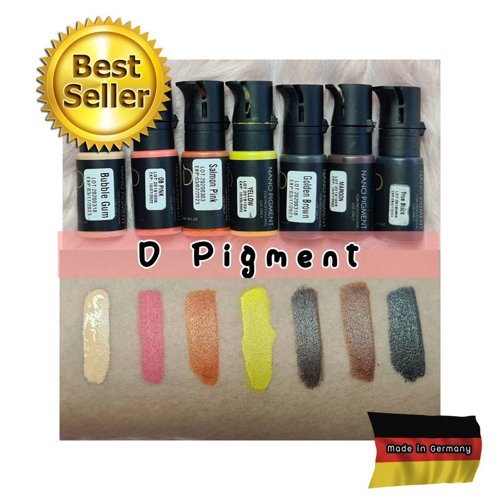 สีสักคิ้ว D Pigment นำเข้าจากเยอรมัน สีคุณภาพดี ติดไว ติดสวย
