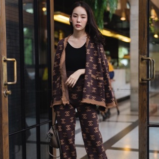 #เซตเสื้อคาดิแกน ทอลายชาแนล สวยมากก ตัดขอบชายรุ่ย ดีไซร์สวยลุคดูไฮมาก
