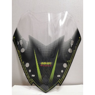 ชิวบังลม สีทูโทน ดำ-ใส สำหรับ Yamaha Xmax 300 Motorcycle body system XMAX 155 motorcycle windshield windscreen two-tone