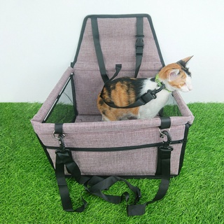 [1100] Pet car seat เบาะนั้งบนรถสำหรับ สุนัข แมว กันขนร่วง รอยข่วย รถเปื้อน