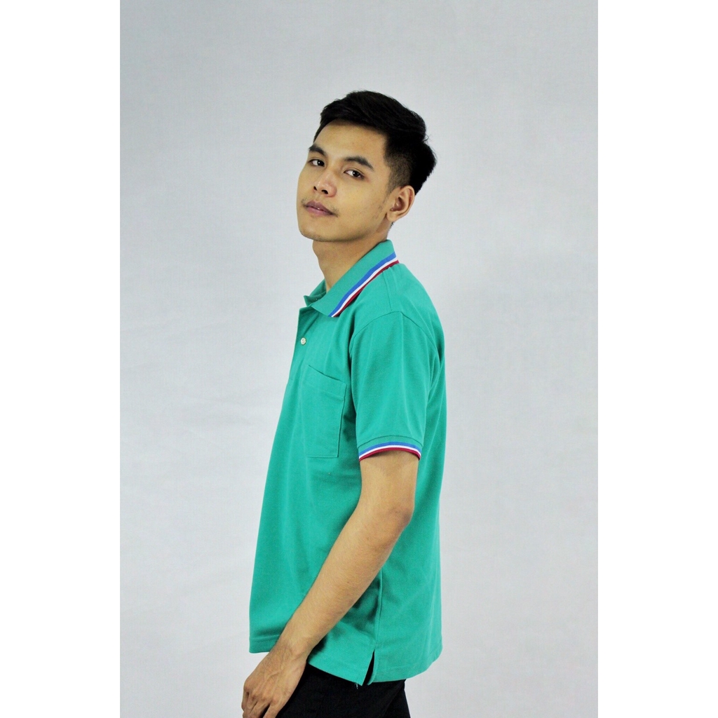 🔥พร้อมส่ง🔥เสื้อโปโล คอปก เขียวเข้ม ชายหญิงเนื้อผ้าดีสีสวยDark green