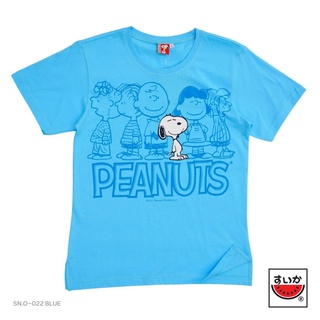 เสื้อยืดพิมพ์ลายแตงโม (SUIKA) - เสื้อแตงโมคอกลม สนูปปี้ ลาย peanuts ( SN.O-022 )รหัสเต็มS-3XL