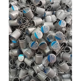 470uF 16V Capacitor สีเงินแทบฟ้าขนาด 12x10mm. ของดีของแท้จากโรงงานพร้อมส่ง470UF 16V ตัวเก็บประจุแบบอิเล็กโทรไลต์ /5ตัว/