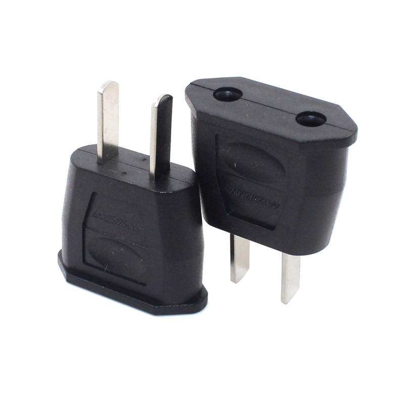 1PCS Mini US Philippines Thailand AC Wall Plug 6A, ยุโรป Inlet to American Outlet Power Converter, CE ใบรับรองไฟฟ้าซ็อกเก็ตอะแดปเตอร์เดินทางสีดํา/สีขาว