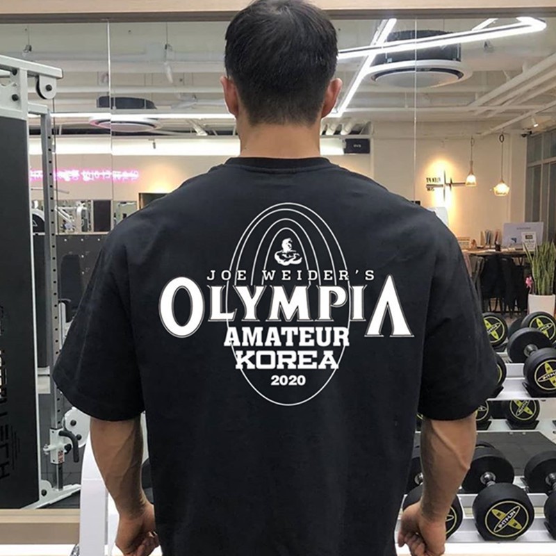2020 Fashion printed Bodybuilding Fitness Male Short Sleeve T-shirt Gyms Shirt Men Muscle Fitness Casual short sleeve Cotton Tee top New Clothing