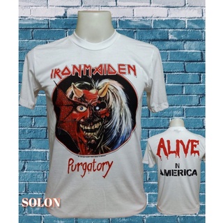 เสื้อวง IRON MAIDEN วงร็อค ไม่มีตะเข็บข้าง คอฟิต ป้ายUS เสื้อวินเทจ เสื้อทัวร์ วงดนตรีร็อคต่างประเทศ