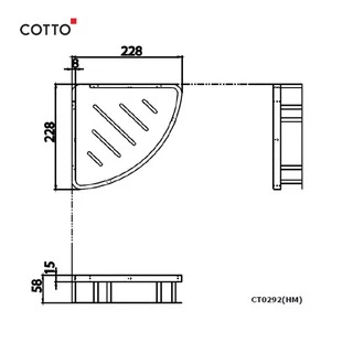 COTTO ชั้นวางของ รุ่น CT0292(HM) เข้ามุม