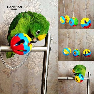 สัตว์เลี้ยงน่ารักพลาสติกลูกชิ้นลูกชิ้นโซ่กรงของเล่นสำหรับ Parrot Cockatiel Parakeet