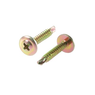 สกรูปลายสว่านหัวเวเฟอร์ BY TORA 8x1 นิ้ว 100 ตัวSELF-DRILLING WAFER HEAD SCREW BY TORA 8X1IN 100PCS