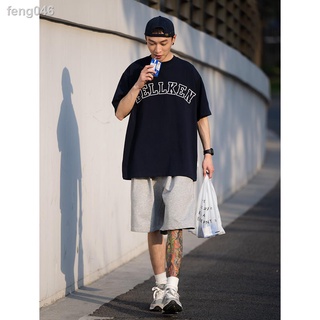 feng046Bellken early studio CityBoy เสื้อยืดแขนสั้นผู้ชายลายปักลายญี่ปุ่น