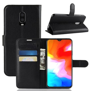 เคส Phone Case For OnePlus 6T A6010 A6013 เคสหนัง เคสฝาพับ Stand Cover กรณี โทรศัพท์กรณี