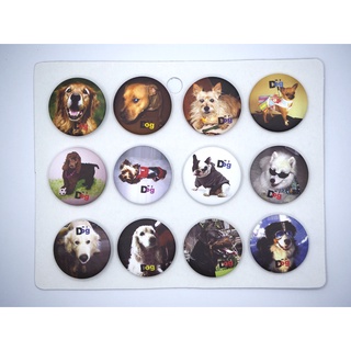 เข็มกลัด 3.2cm/4.4cm Animals สัตว์   หมา    dog my  Badge