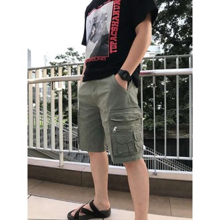 ✨กางเกงขาสั้นกระเป๋าข้าง กางเกงเดินป่า Mens cargo shorts Casual  Comfy Cotton pants LM✨