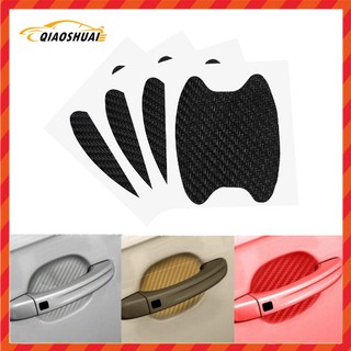 4pcs universal carbon fiber car door handle stickers, car handle protection, car handle anti-scratch stickers