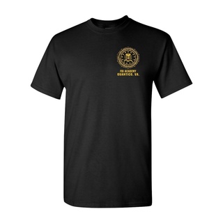 Fbi F.B.I Academy Quantico VA Virginia เสื้อยืดลําลอง ผ้าฝ้าย 100% แขนสั้น สีดํา พลัสไซซ์ XS-XXXL สําหรับผู้ชาย ของขวัญวันเกิด