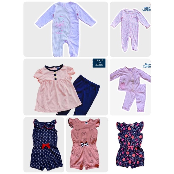 ชุดเสื้อผ้าเด็ก จั๊มสูท ชุดหมีคลุมเท้า รอมเปอร์เด็กแรกเกิด24เดือน ผ้าดีมาก🌟รวมแบรนด์แท้💯 Mon caramel