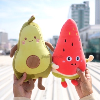 ตุ๊กตา Avocado อะโวคาโด &amp; แตงโม ตัวนุ่ม 11นิ้ว