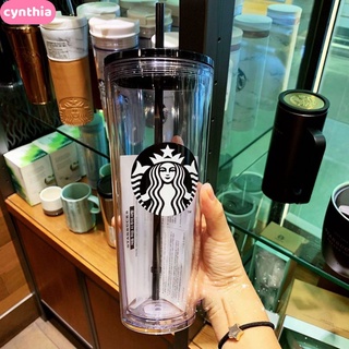 Starbucks ถ้วยแก้วคลาสสิกลายโลโก้ {Cynt}