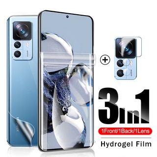 3in1 Front Back Hydrogel Film For Xiaomi Mi 12 T pro 12T Pro 12TPro 12X 12S Pro Ultra 12pro 12SUltra Redmi K50 Ultra K50Ultra 5G Full Protection Screen Protector Film Camera Lens Protective Film , Not Tempered Glass