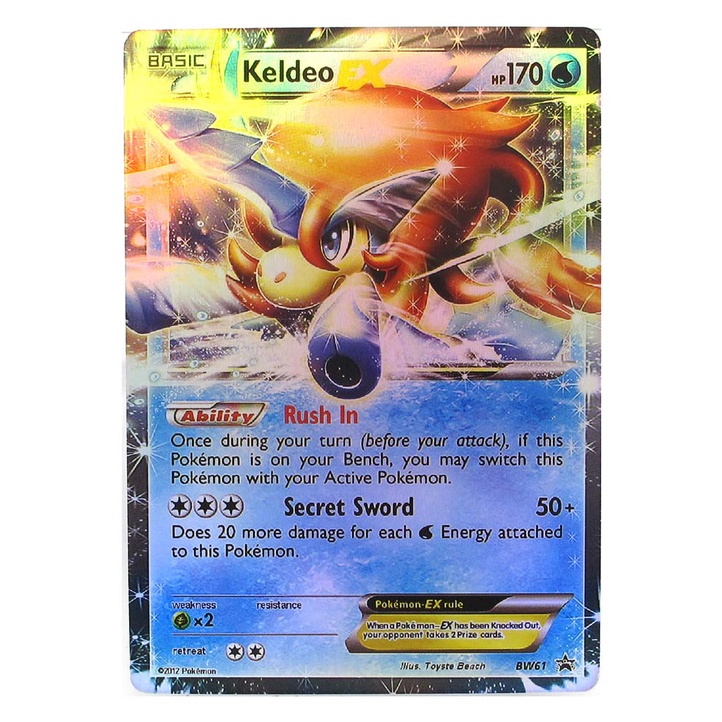 Keldeo EX BW61 เคลดีโอ Pokemon Matt Card ภาษาอังกฤษ