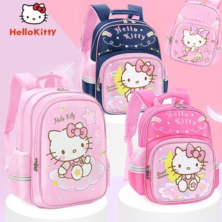 ☾▨กระเป๋าเป้สะพายหลัง กระเป๋านักเรียน พิมพ์ลายการ์ตูน Hello kitty น่ารัก สําหรับเด็กอนุบาล