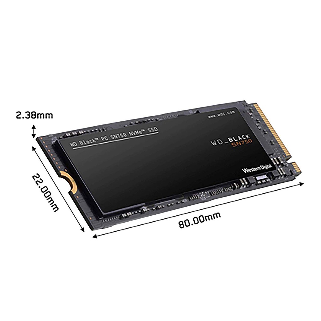 WD BLACK SN750 500GB SSD NVMe M.2 2280 (5Y) WDS500G3X0C (MS6-58) Internal Solid State Drive