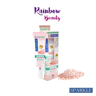 Sparkle ยาสีฟัน Natural Himalayan Pink Salt สูตรเกลือหิมาลายัน เกลือชมพู 100 g. ลกปัญหาของกลิ่นปาก ฟันขาว แปรงฟัน