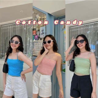 MAUVE - Cotton Candy🍭 เสื้อสายเดี่ยว เสื้อครอป เสื้อกล้าม เสื้อไปเที่ยว เสื้อสายเดี่ยว 2 ชั้น