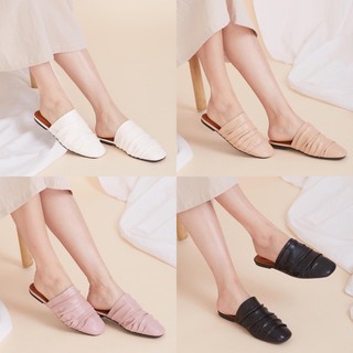 🌷❣️รองเท้ารุ่น “ทิวลิป” (TULIP) รองเท้าทรง slipper  น่ารัก สไตล์เกาหลี หนังนุ่ม พื้นนุ่ม ใส่เดินสบาย