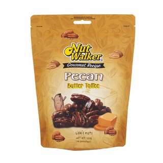 นัทวอล์คเกอร์พีแคนเคลือบเนยคาราเมล 120กรัม Nut Walker Pecans Coated with Caramel Butter 120g.