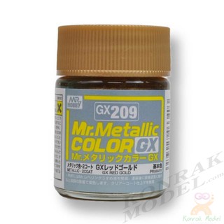 สีสูตรทินเนอร์ Mr.hobby Mr.Metallic Color GX209 RED GOLD 18ML