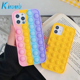 เคสโทรศัพท์มือถือแฟชั่น Pop It Case แบบซิลิกาเจล ลายสีรุ้ง สําหรับ compatible for iPhone 13 12 Mini 11 Pro X Xr Xs Max 8 7 6 6s Plus 5 5s SE