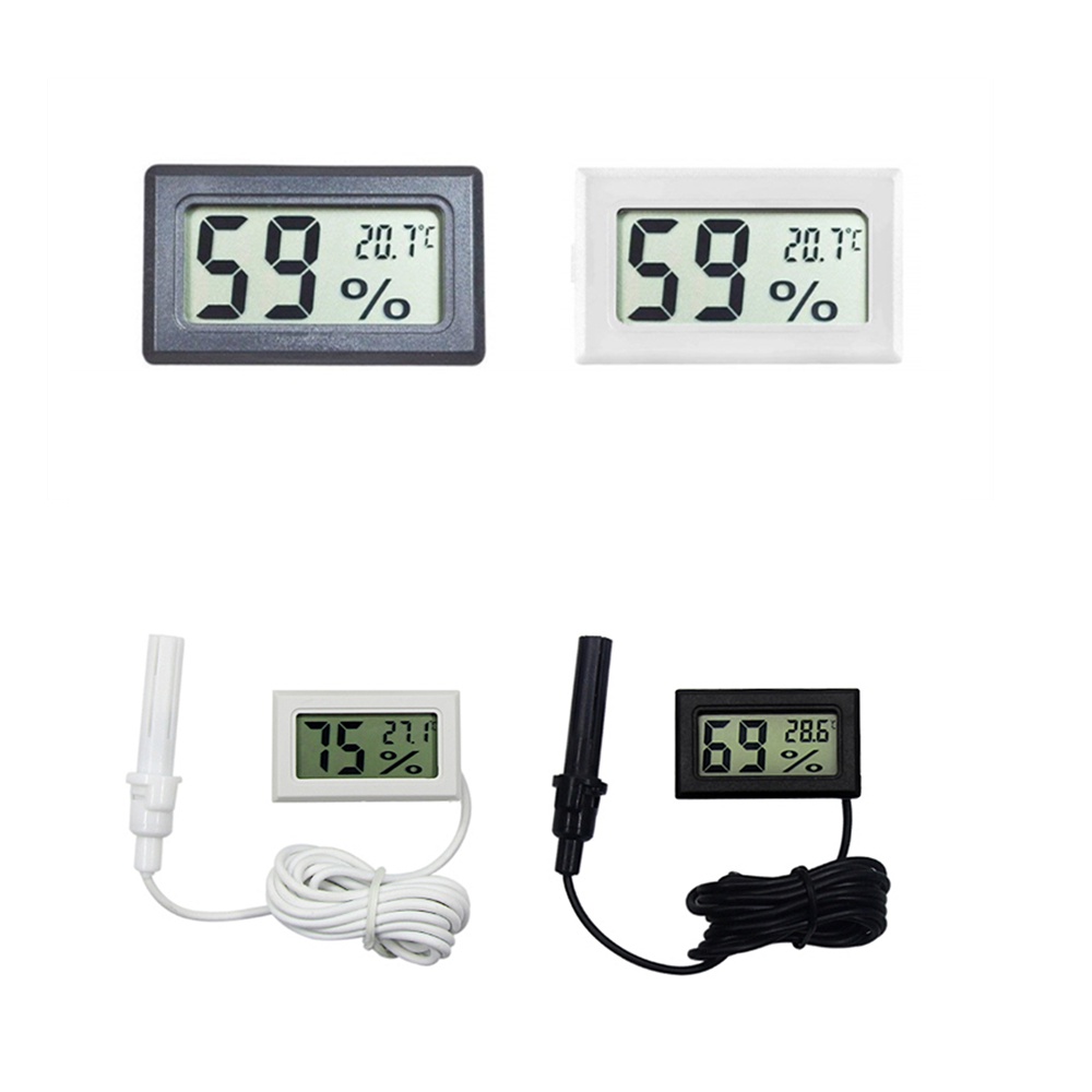 Eujgoov Digitales LCD Thermometer Hygrometer - Runde Terrarium Messgerät Für Reptilien