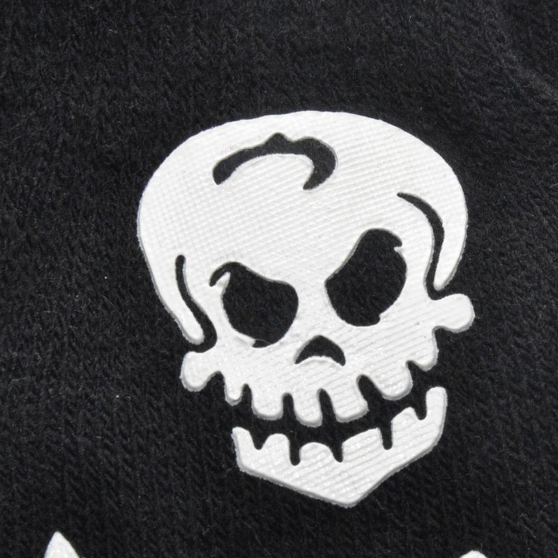 Bo ฮาโลวีน Luminous ถุงมือครึ่งนิ้วสยองขวัญ Skull Claw กระดูกโครงกระดูก Mittens - รูปที่ 7