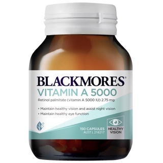 📌 ผ่อนชำระได้นะคะ วิตามินเอ บำรุงสายตา 150 เม็ด Blackmores Vitamin A 5000 บำรุง จอประสาทตา