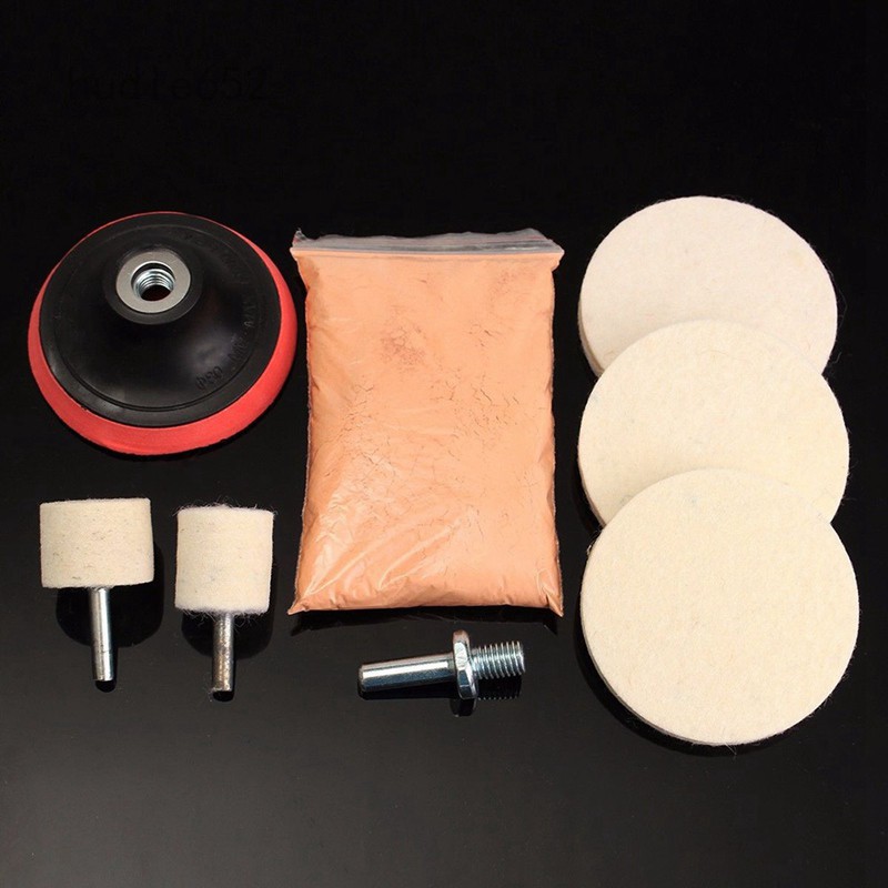 455132601202 ☼8Pcs 120g Cerium Oxide Glass Polishing Powder Kit For