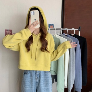 Suxi เสื้อกันหนาวลําลอง มีฮู้ด ทรงหลวม สีพื้น เข้ากับทุกการแต่งกาย สไตล์สปอร์ต แบบเรียบง่าย สําหรับผู้หญิง