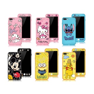 เคส+ ฟิล์มกระจกการ์ตูนน่ารักๆมาใหม่6ลายค่ะ iPhone.I5s,I6s I6plus‘I7pplus,I7-I8-ISE2020 VIVo Y30-Y50-Y91c