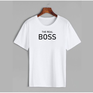 เสื้อยืดลาย THE REAL BOSS แขนสั้น